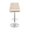 Armen Living Jacob Adjustable and Swivel Cream Faux Leather and Walnut Wood Bar Stool with Chrome Base LCJBBAWACR - alternate 2